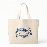 Happy Camper Blue Tote Bag