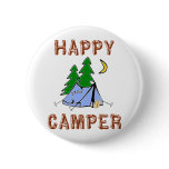 HAPPY CAMPER PINBACK BUTTON
