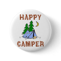 HAPPY CAMPER PINBACK BUTTON