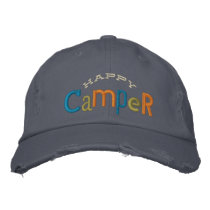 Happy Camper Embroidery Hat Embroidered Baseball Caps
