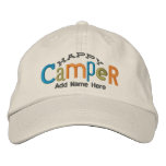 Happy Camper Personalize Embroidery Hat Embroidered Baseball Cap