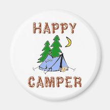 HAPPY CAMPER REFRIGERATOR MAGNET