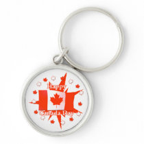 Happy Canada Day Flag Design keychains by canadianpeer Happy Canada Day Flag Design keychains