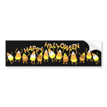 Happy Candy Corn Halloween Bumper Sticker bumper stickers by jamiecreates1 Happy Candy Corn Halloween Bumper Sticker bumper stickers