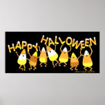 Happy Candy Corn Halloween Poster posters