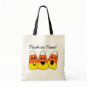 Happy candy corn orange trick or treat Halloween bag