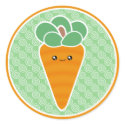Happy Carrot Kawaii Stickers