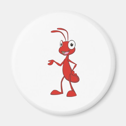 Happy Cartoon Ant Fridge Magnets