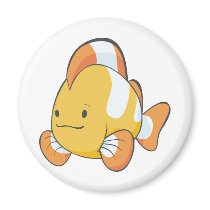 Happy Cartoon Clownfish Magnet