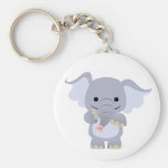 Happy Cartoon Elephant Keychain