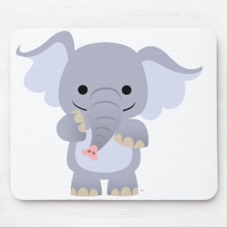 Happy Cartoon Elephant Mousepad mousepad