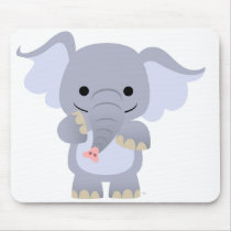 Happy Cartoon Elephant Mousepad by Lioness_Graphics Happy Cartoon Elephant Mousepad