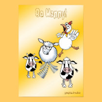 Happy cartoon farm animals poster . posters by graphicdoodles Happy cartoon farm animals poster . posters