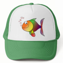 Happy Cartoon Fish Mesh Hat