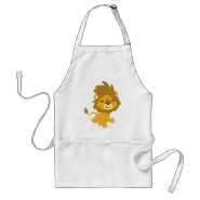 Happy Cartoon Lion cooking apron