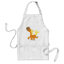 Happy Cartoon Pony Cooking Apron by Lioness_Graphics Happy Cartoon Pony Cooking Apron