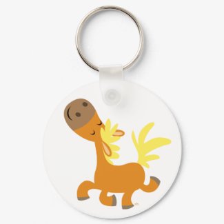 Happy Cartoon Pony keychain keychain