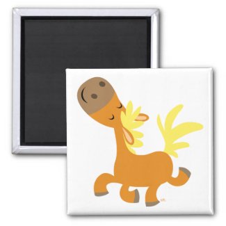 Happy Cartoon Pony magnet magnet