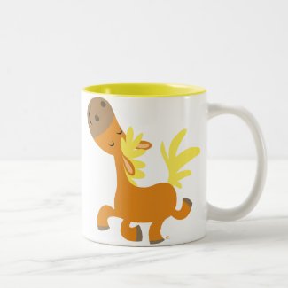 Happy Cartoon Pony Mug mug