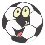 happy cartoon soccer ball stickers