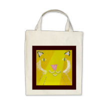 Happy Cat Canvas Bags