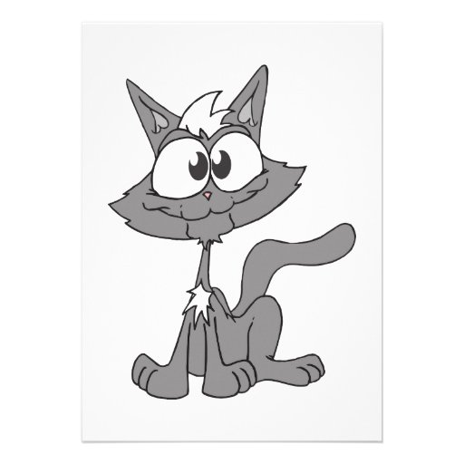 Happy cat cartoon custom announcement