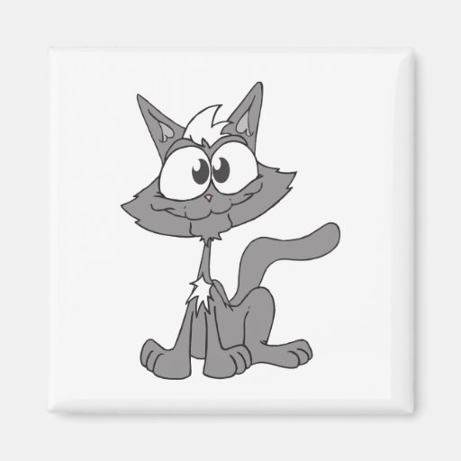 Happy cat cartoon magnets