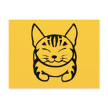 Happy Cat Post Card (black on yellow) postcards