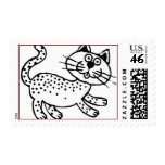 Happy Cat postage stamp