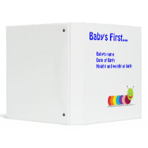 Happy Caterpillar Baby's First (boy) binders by Loribme Happy Caterpillar Baby's First (boy) binders