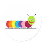 Happy Caterpillar Stickers
