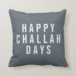 Happy Challah Days Holiday Decor Throw Pillow