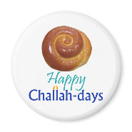 Happy Challah-days Rnd Magnet magnet