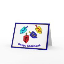 Happy Chanukah Dreidels Card