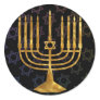 Happy chanukah round sticker
