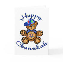 Happy Chanukah Teddy Bear Card