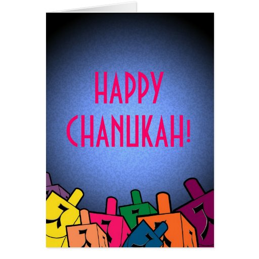 Happy Chanukah with dreidles Cards