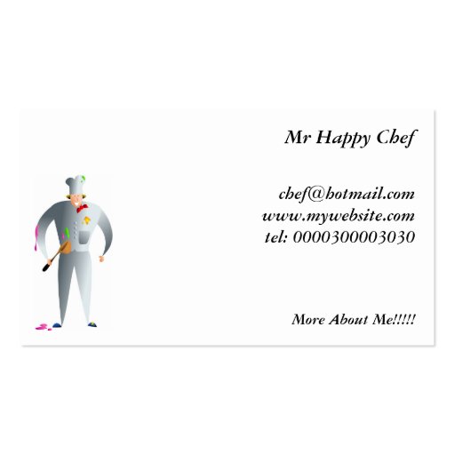 Happy Chef Business Card Template (front side)