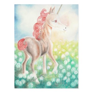 Happy Chestnut Unicorn Postcards, Greeting Cards