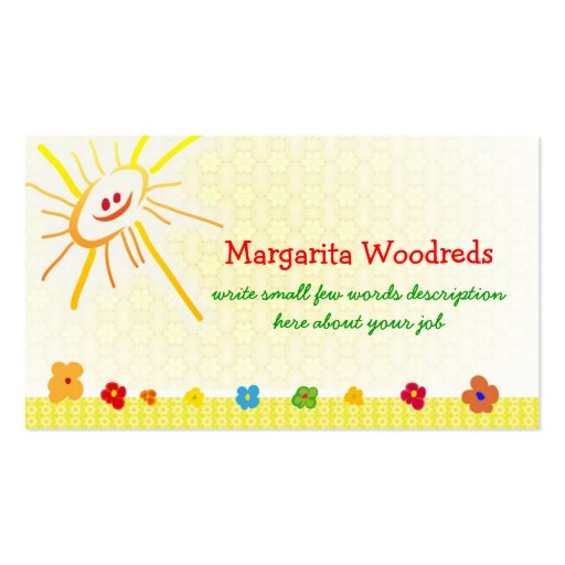 happy children business card (front side)