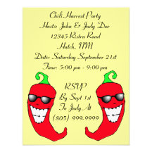 Happy Chiles Chile Pepper Ristra PARTY INVITATION