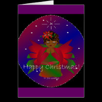 Happy Christmas Angel Baby Girl Praying cards