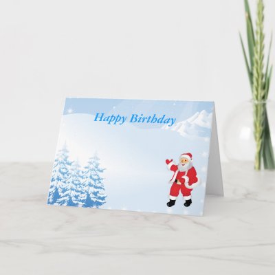 Happy Christmas Birthday Greeting Cards