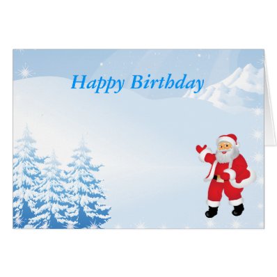 Happy Christmas Birthday Greeting Cards