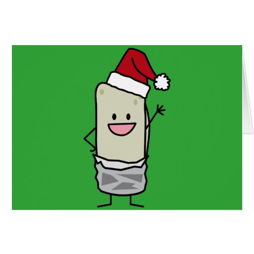 happy christmas burrito waving hello santa hat card zazzle happy christmas burrito waving hello santa hat card zazzle