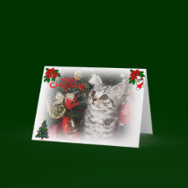 Happy Christmas - Cat greeting card