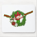 Happy Christmas Elf mousepads