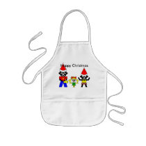 Happy Christmas from Sam's Father, Lucca and Sam aprons