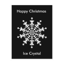 Happy Christmas - Ice Crystal postcards