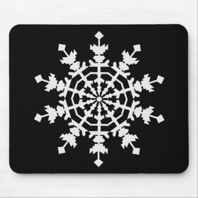 Happy Christmas - Ice Crystal - Snow Flake mousepads